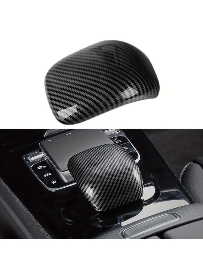 Carbon Fiber Pattern Shift Knob Cover For Mercedes A Class W177 CLA C118 2019 2022 - Image 1